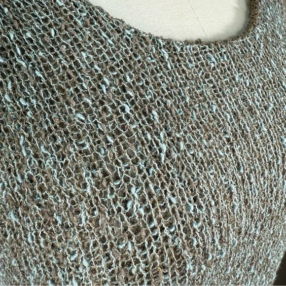 Tanami Layered Open Weave Knit Stretchy Sleeveless Pullover Tank Top EUC O/S - Picture 3 of 16